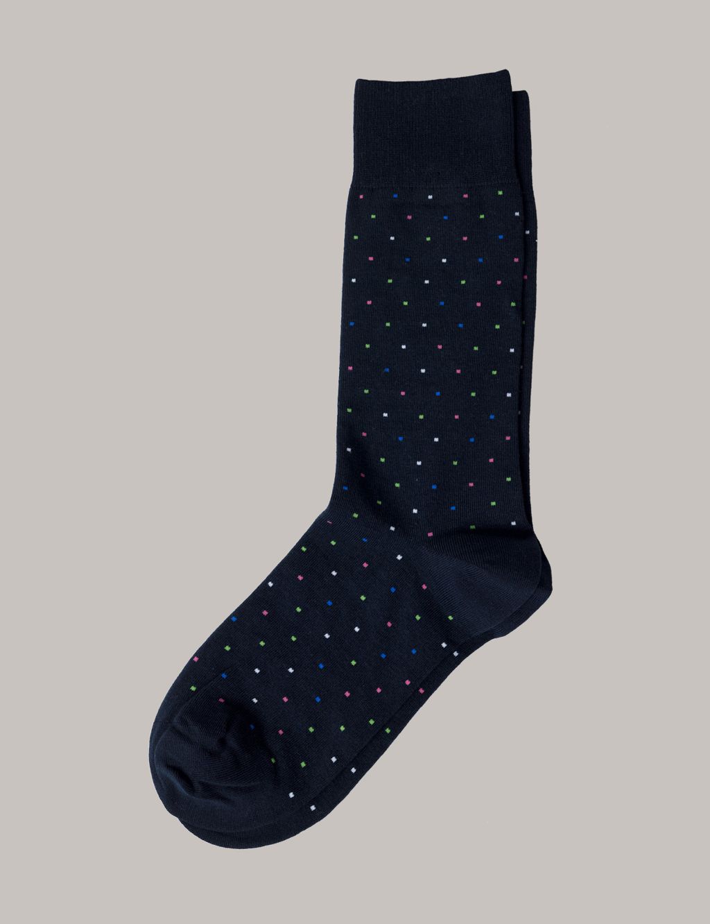 Polka Dot Cotton Rich Socks