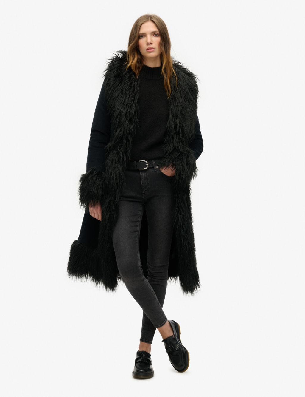 Faux Fur Lined Longline Coat image 5