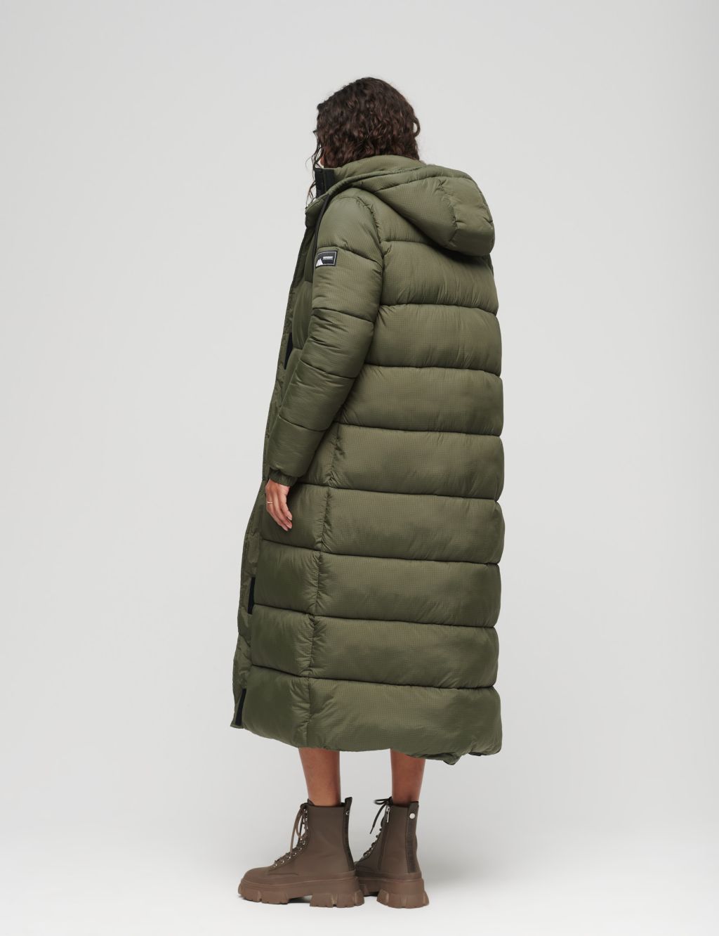 Hooded Relaxed Longline Puffer Coat image 3