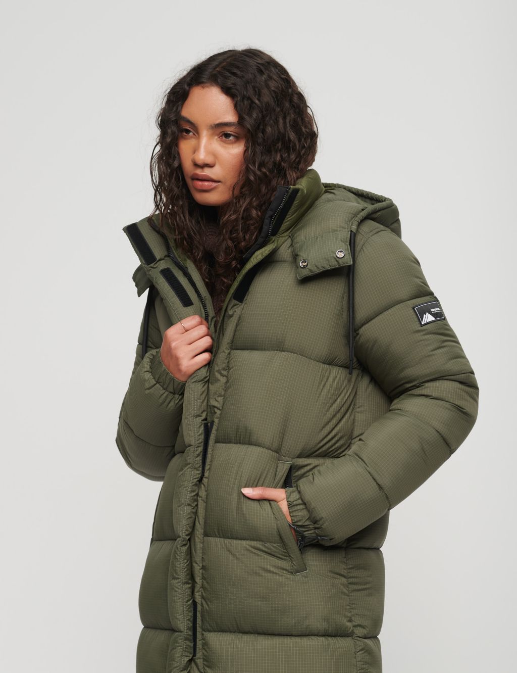 Hooded Relaxed Longline Puffer Coat image 4
