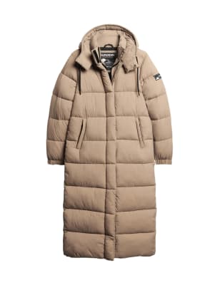 Hooded Padded Longline Puffer Coat, Superdry