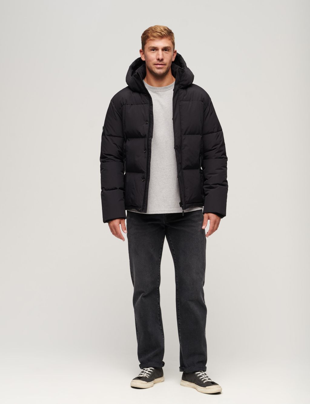 Hooded Quilted Padded Puffer Jacket image 3