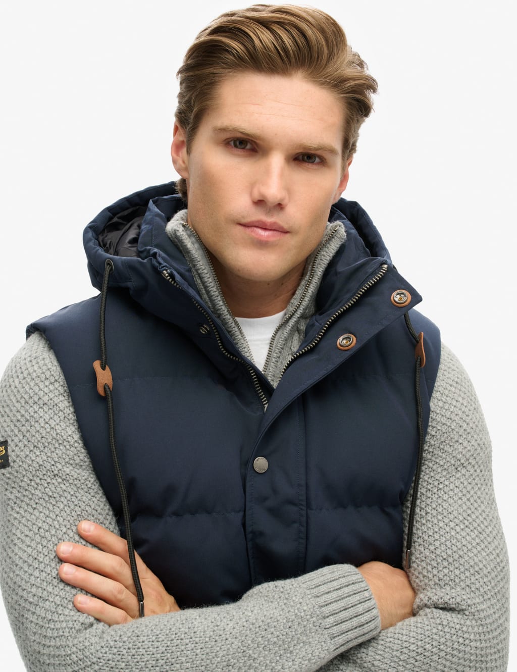 Hooded Quilted Padded Gilet image 4