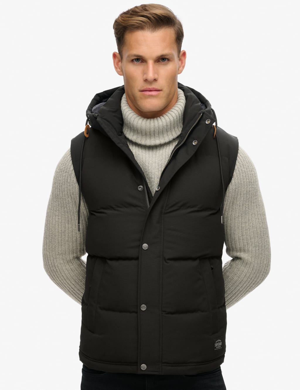 Hooded Quilted Padded Gilet