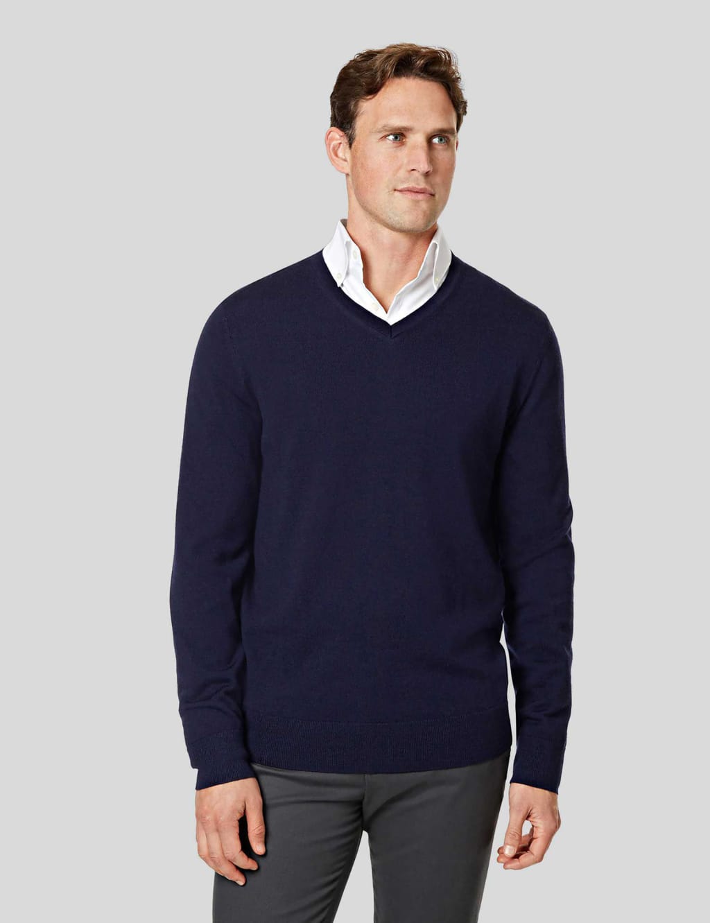 Pure Wool V-Neck Jumper