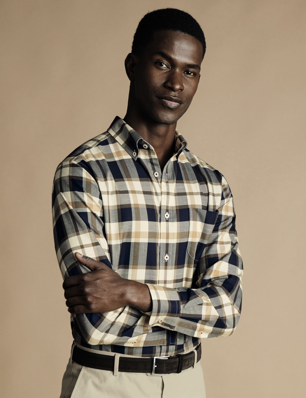 Slim Fit Non Iron Pure Cotton Check Shirt