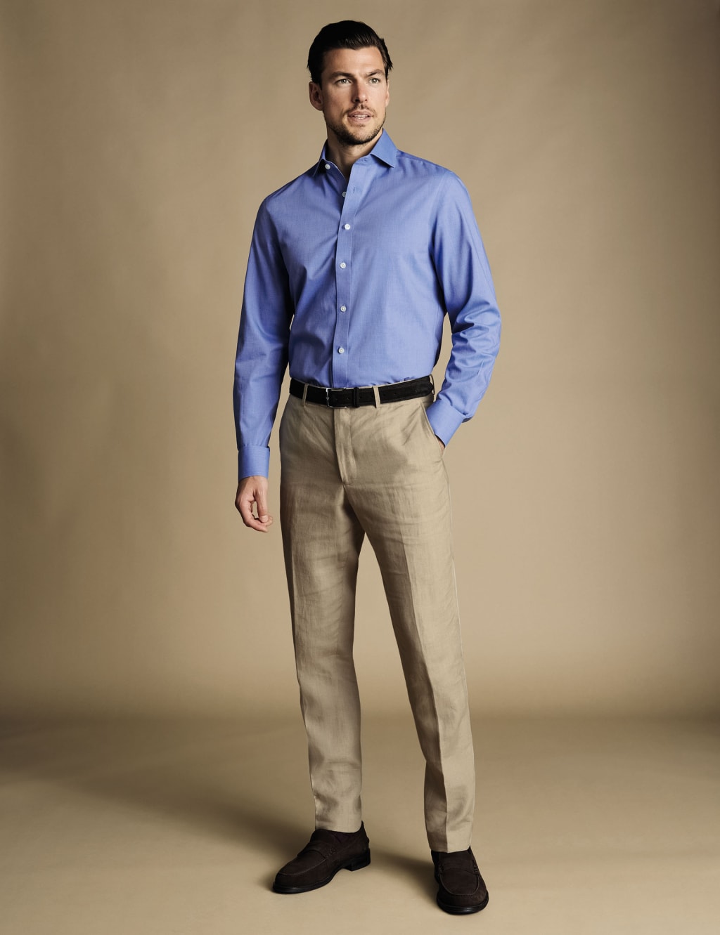 Slim Fit Pure Linen Trousers