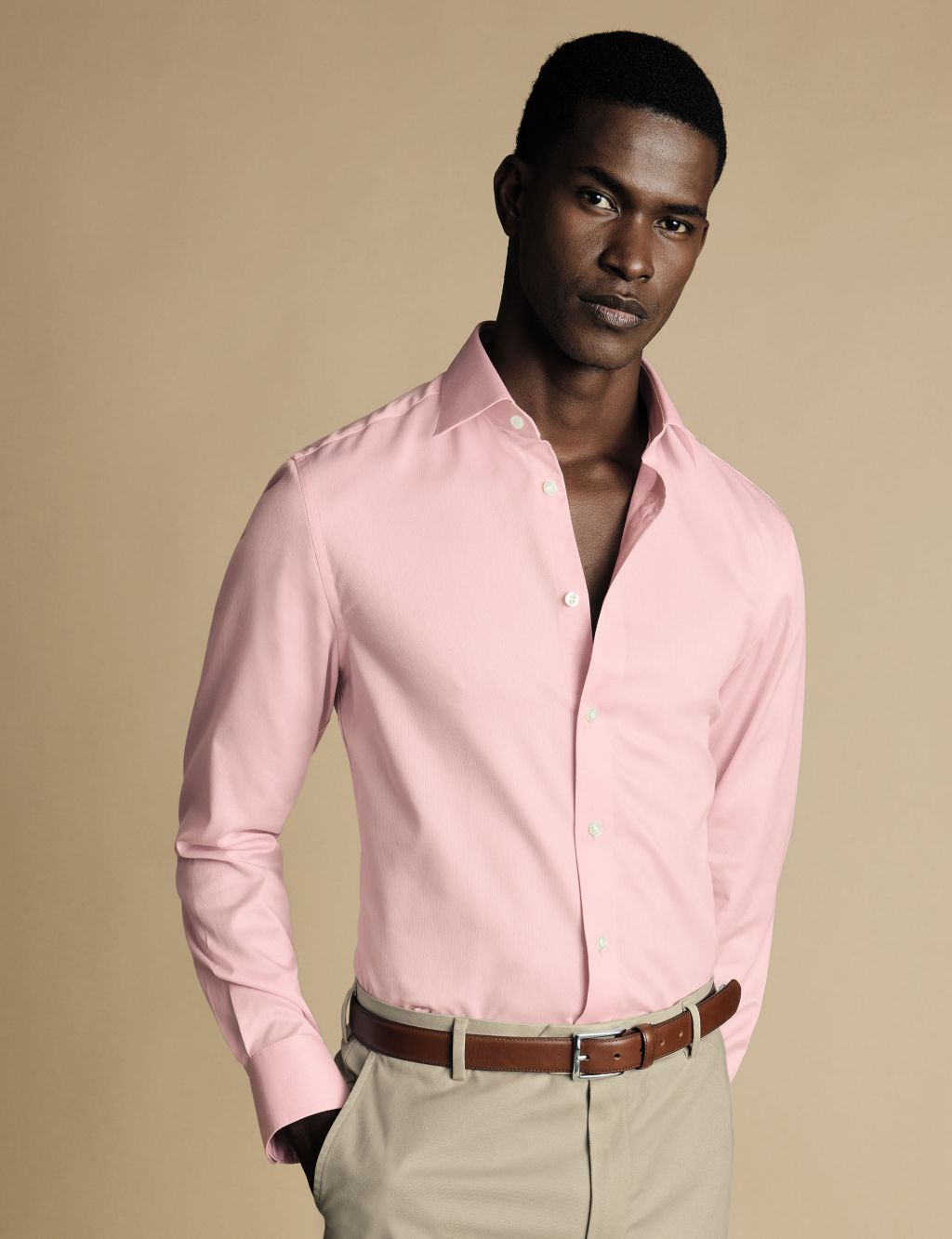 Slim Fit Easy Iron Pure Cotton Weave Shirt