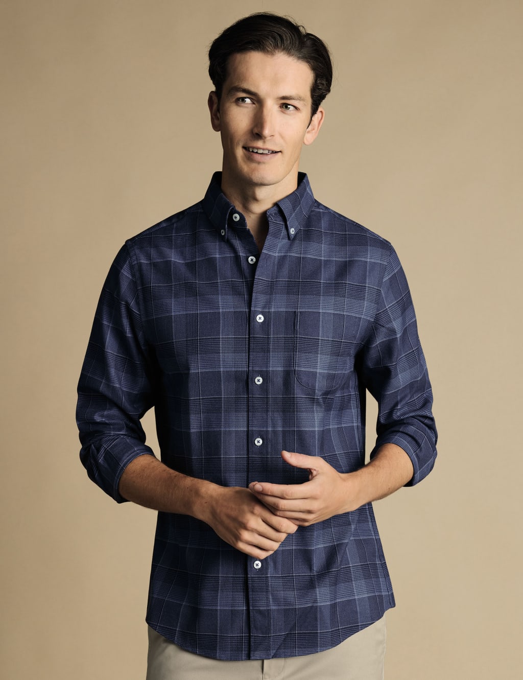 Slim Fit Non Iron Pure Cotton Check Shirt