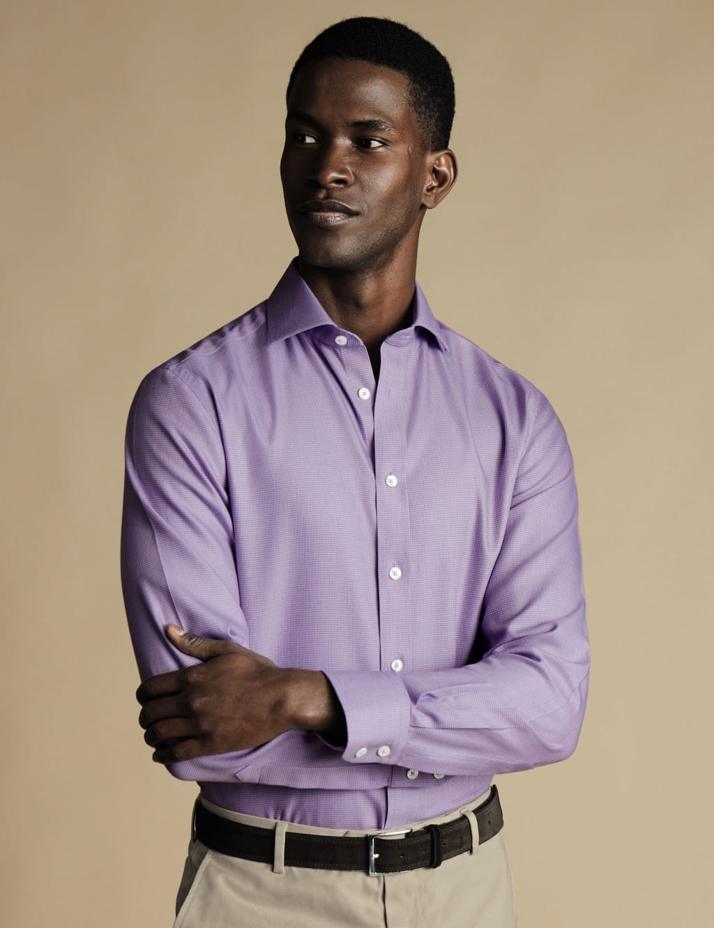 Light purple dress shirt top