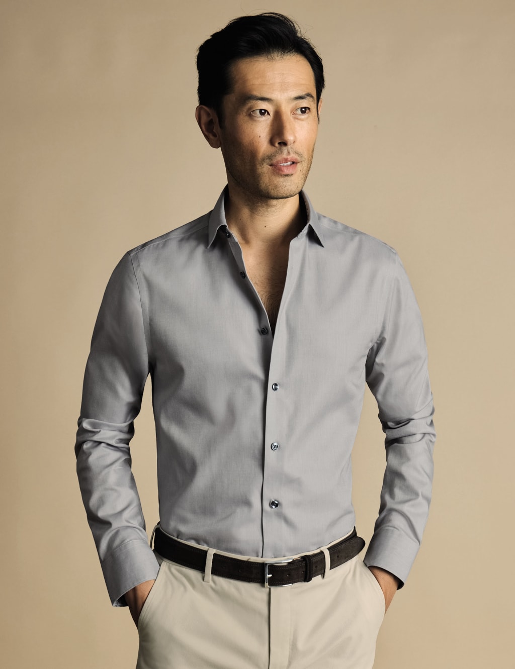 Grey mens discount shirts uk