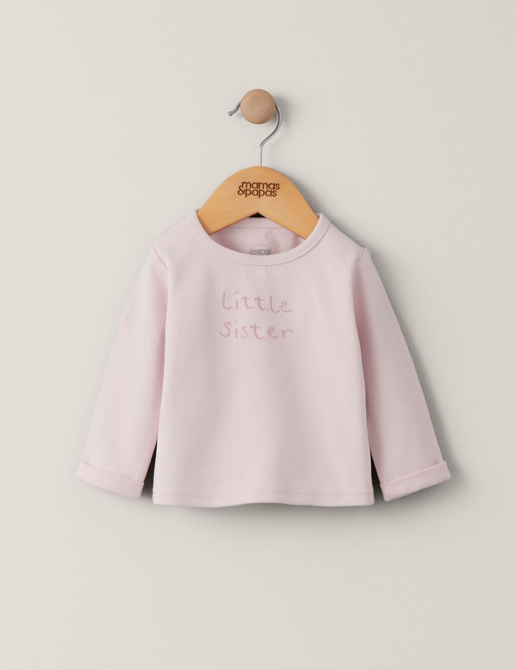 Pure Cotton Little Sister Slogan T-Shirt (0-12 Mths)