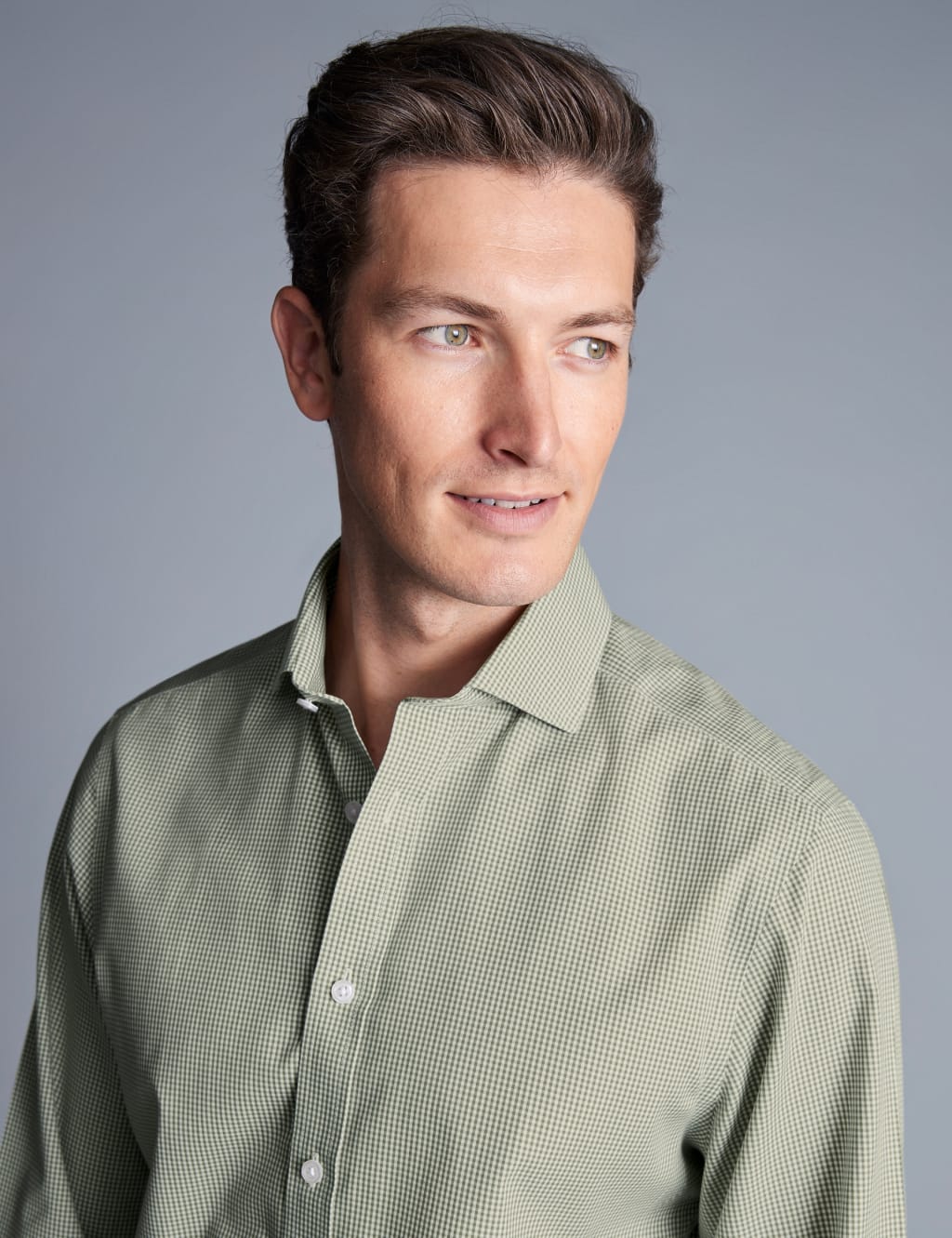 Slim Fit Non Iron Pure Cotton Check Shirt image 3