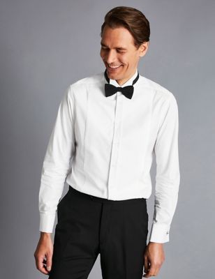 Charles Tyrwhitt Men's Slim Fit Dinner Shirt - 1533 - White, White