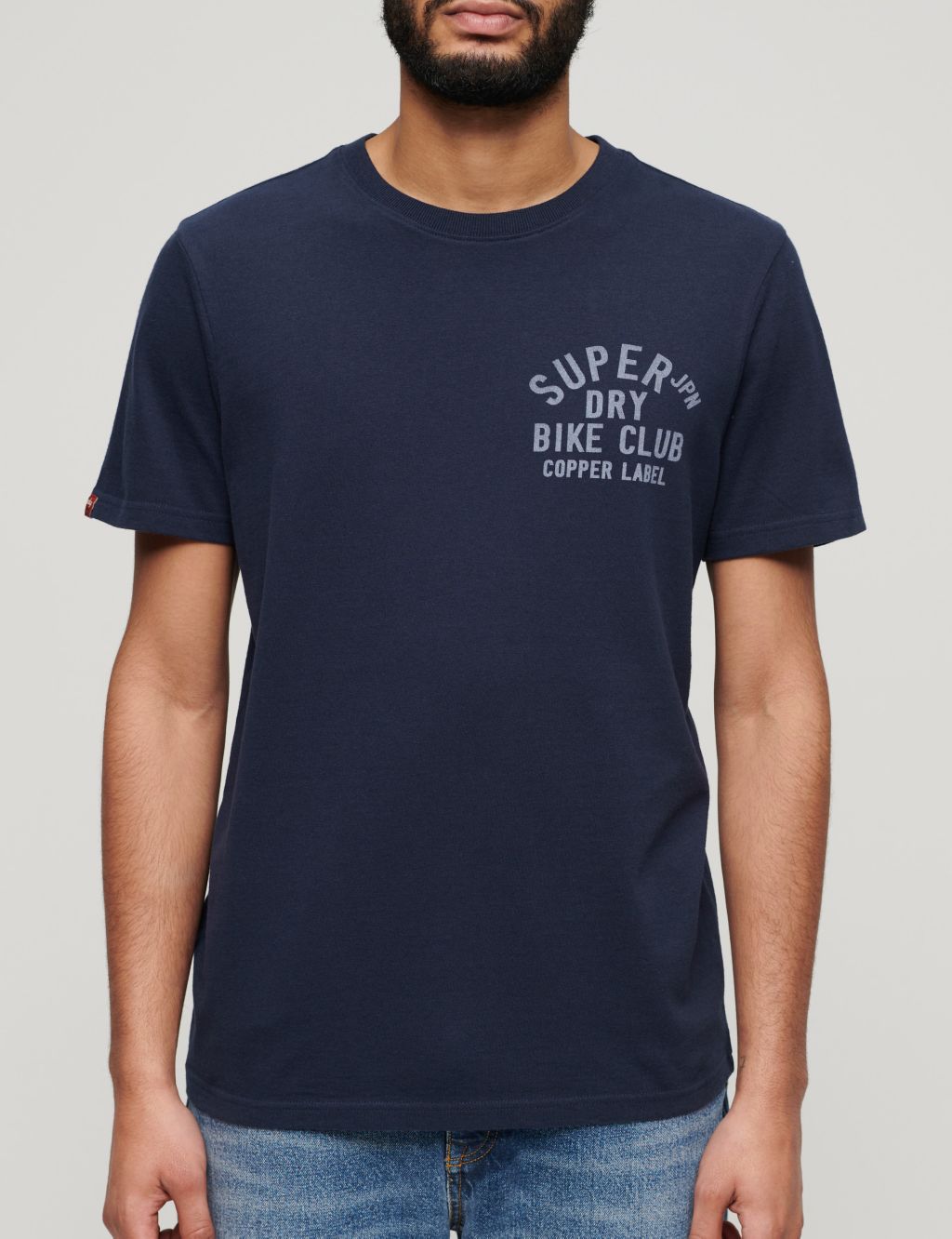 Cotton Blend Logo Graphic Crew Neck T-Shirt image 4