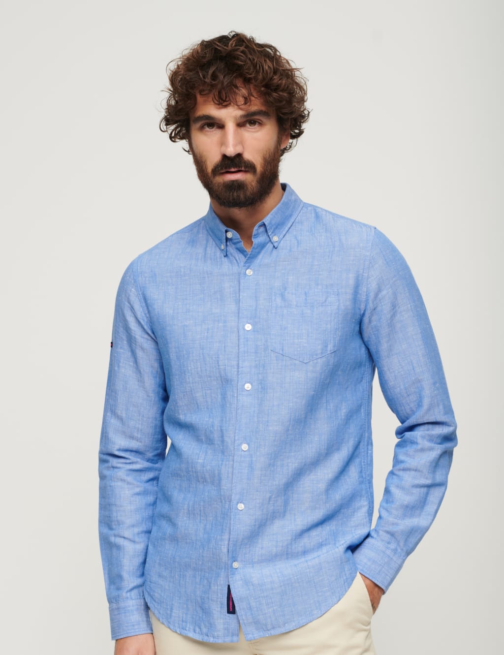 Non Iron Linen Rich Shirt