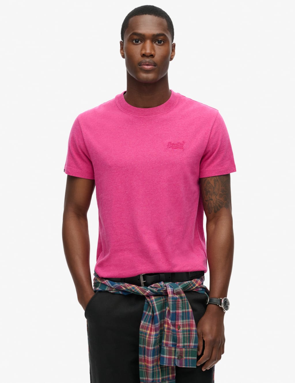 Skechers t on sale shirt mens pink