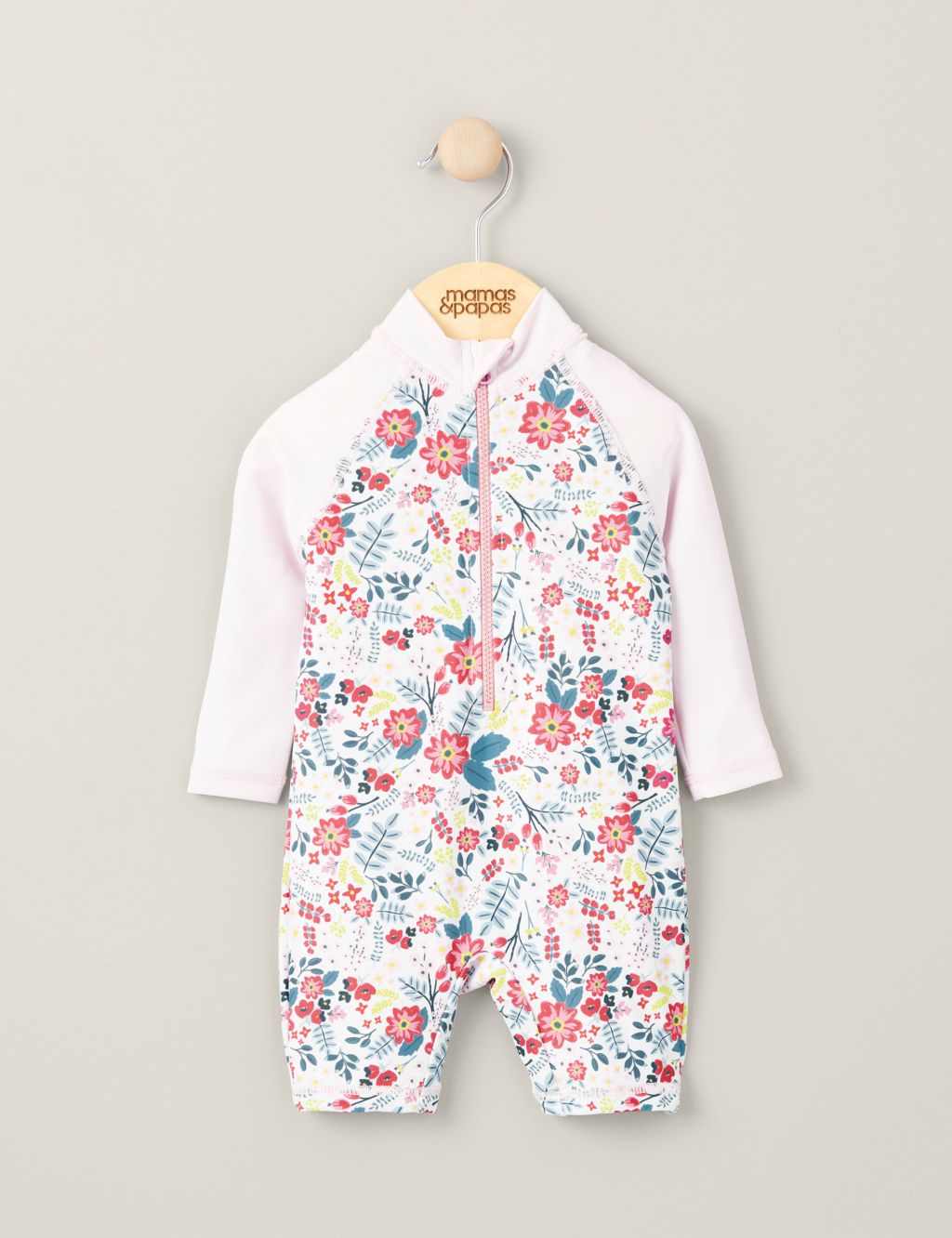 Floral Long Sleeve Swimsuit (0-3 Yrs)