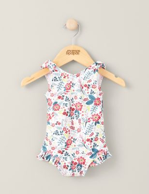 Mamas & Papas Girl's Floral Swimsuit (0-3 Yrs) - 0-3 M - Multi, Multi