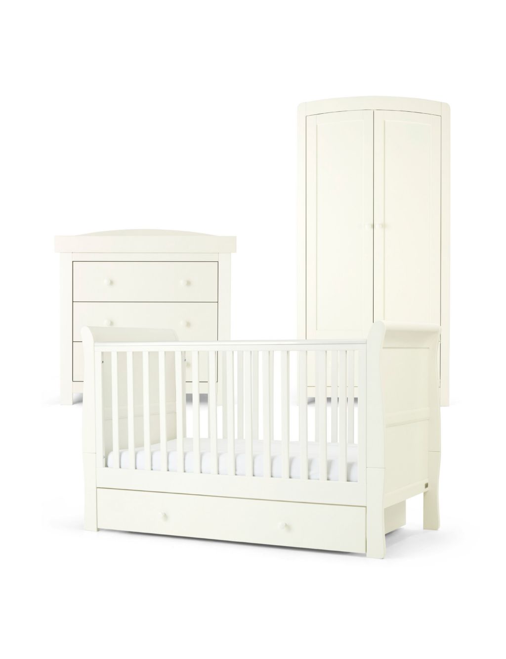 Mia 3 Piece Cotbed Range with Dresser and Wardrobe image 1