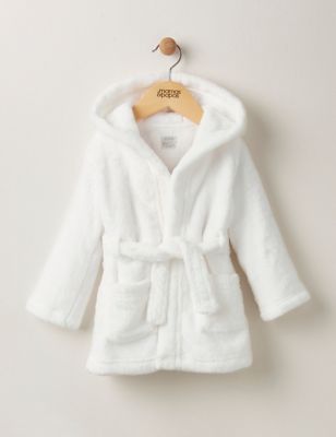 Mamas & Papas Hooded Dressing Gown (6 Mths-3 Yrs) - 12-18 - White, White