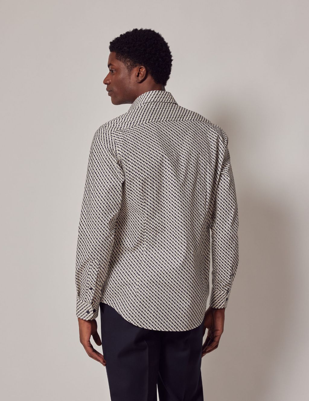 Pure Cotton Geometric Print Shirt image 3