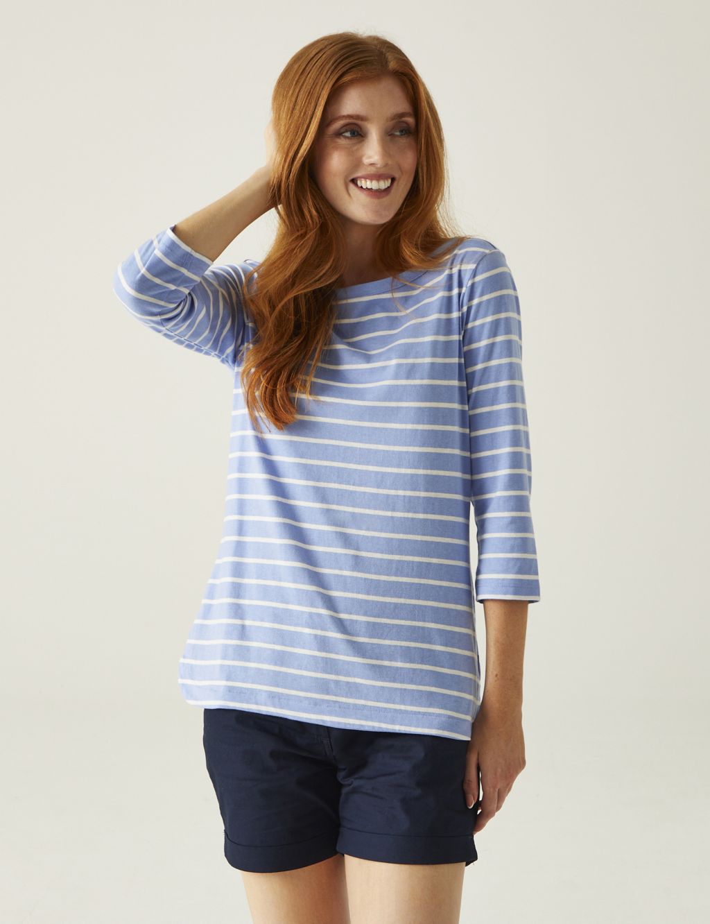 Bayletta Cotton Blend Striped T-Shirt