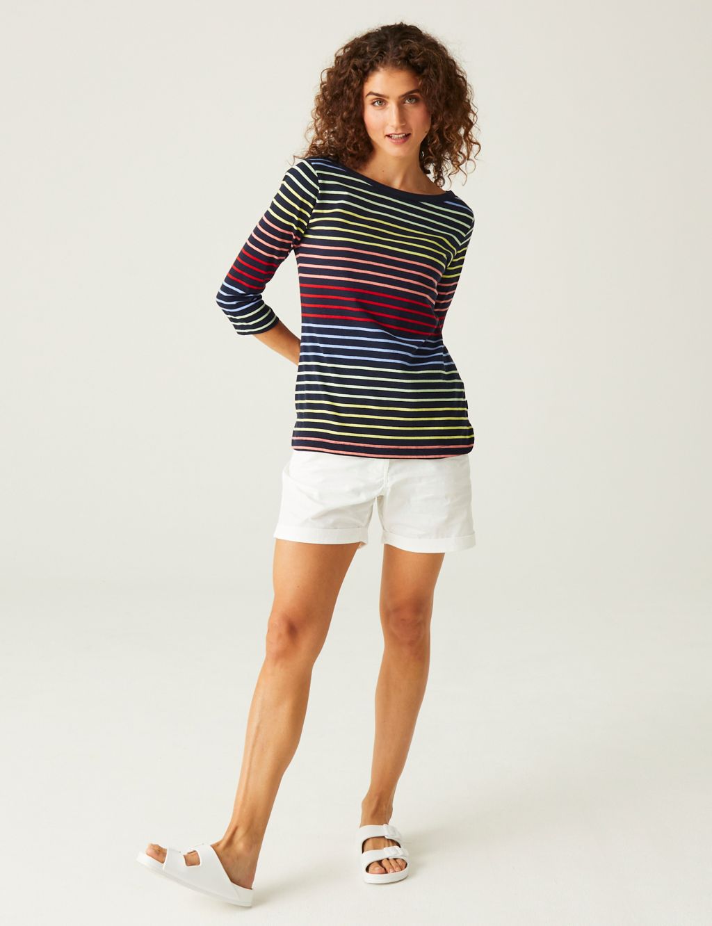 Bayletta Cotton Blend Striped T-Shirt image 3