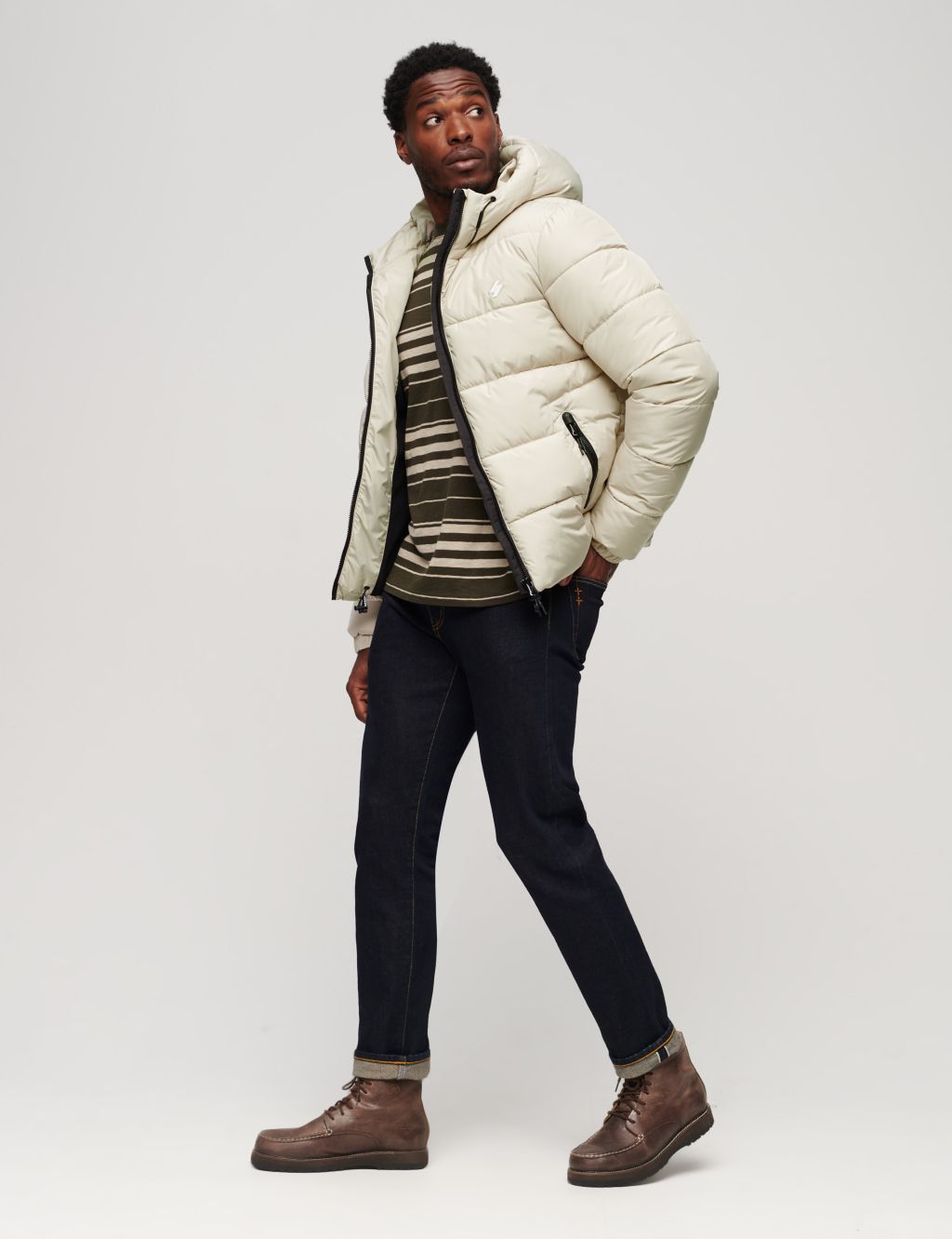 Quilted Padded Hooded Puffer Jacket image 3