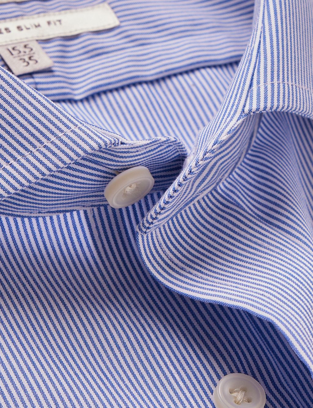 Slim Fit Non Iron Pure Cotton Striped Shirt image 3