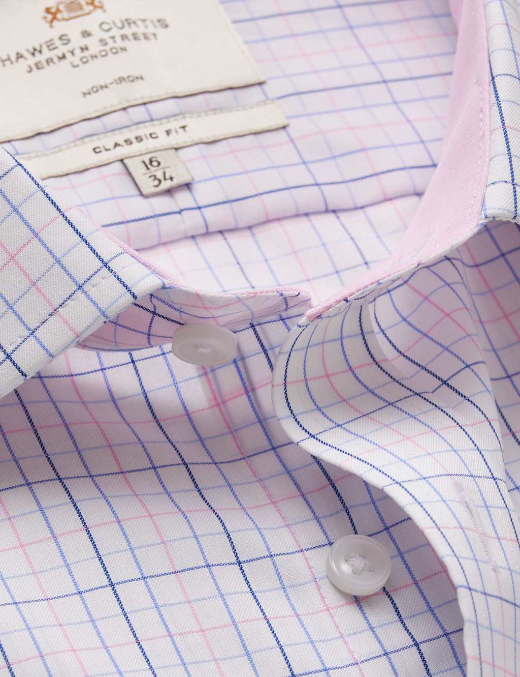 Classic Fit Non Iron Pure Cotton Check Shirt image 3