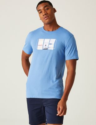 Regatta Men's Cline VIII Pure Cotton Sail Graphic T-Shirt - XXXL - Blue, Blue,Gold,Dark Blue,Camel