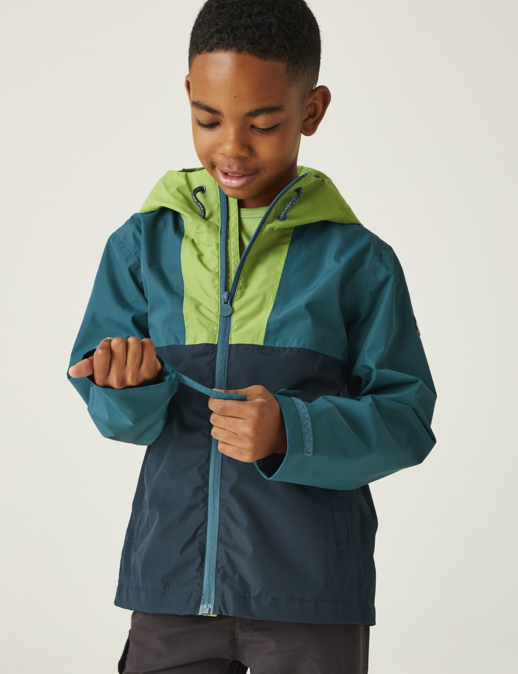 Hanleigh Colour Block Hooded Jacket (3-14 Yrs)