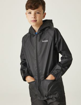 Regatta Boy's Stormbreak Hooded Jacket (3-14 Yrs) - 3-4 Y - Black, Black