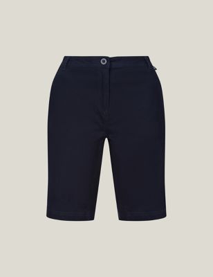 Regatta Womens Bayletta Cotton Rich Chino Shorts - 8 - Dark Blue, Dark Blue,Beige