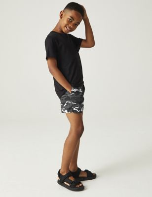 Regatta Boy's Skander III Floral Swim Shorts (3-14 Yrs) - 3-4 Y - Black Mix, Black Mix,Blue Mix,Gree