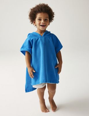 Regatta Boy's Hooded Animal Towel Robe (1-6 Yrs) - 1-3 Y - Blue Mix, Blue Mix