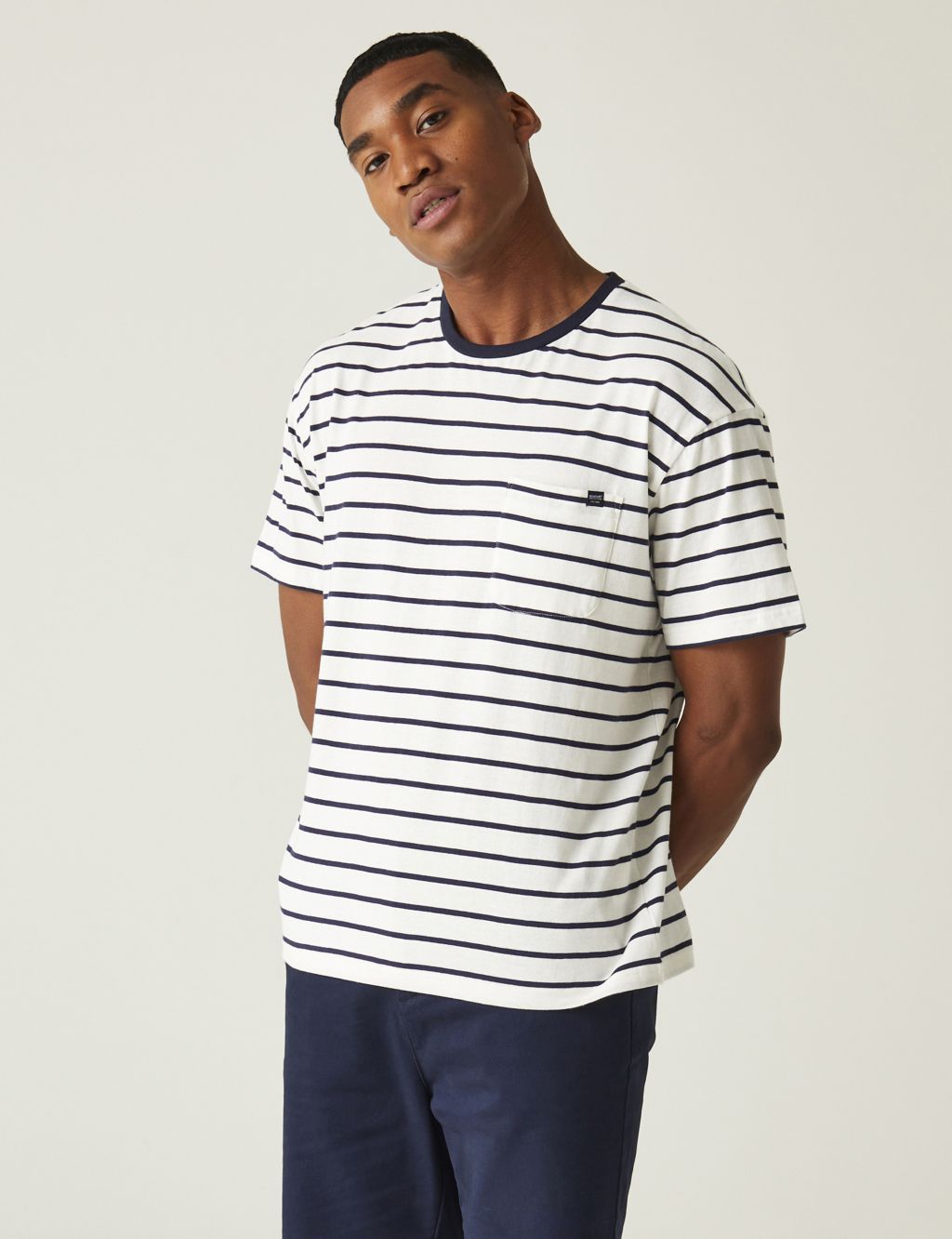 Shorebay Tee II Pure Cotton Striped T-Shirt