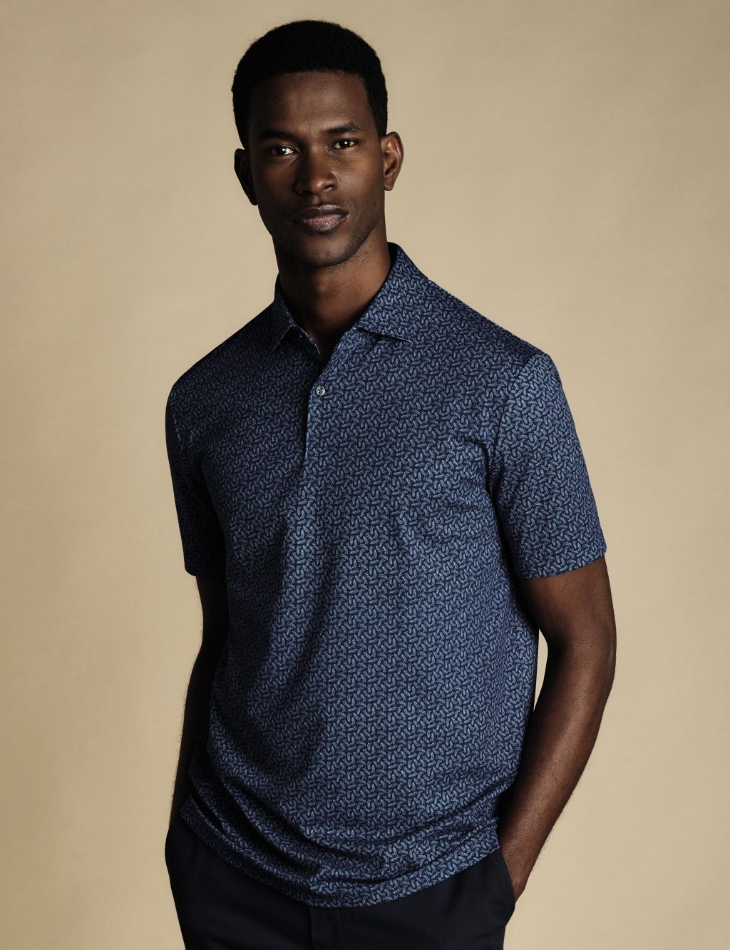 Cotton Rich Pattern Polo Shirt