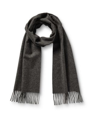 Charles Tyrwhitt Mens Pure Cashmere Scarf - Grey, Grey,Red