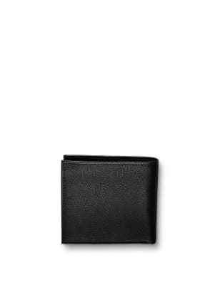 Charles Tyrwhitt Mens Leather Pebble Grain Bi-fold Wallet - Black, Black