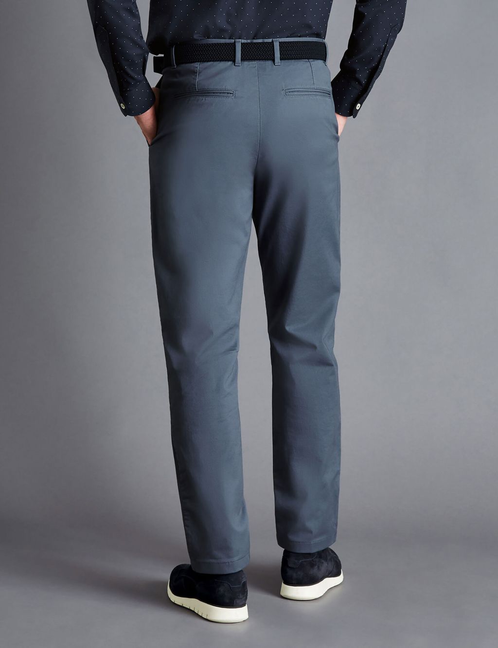 Slim Fit Lightweight Flat Front Trousers image 3
