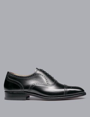 Charles Tyrwhitt Men's Leather Oxford Shoes - 7 - Black, Black,Brown