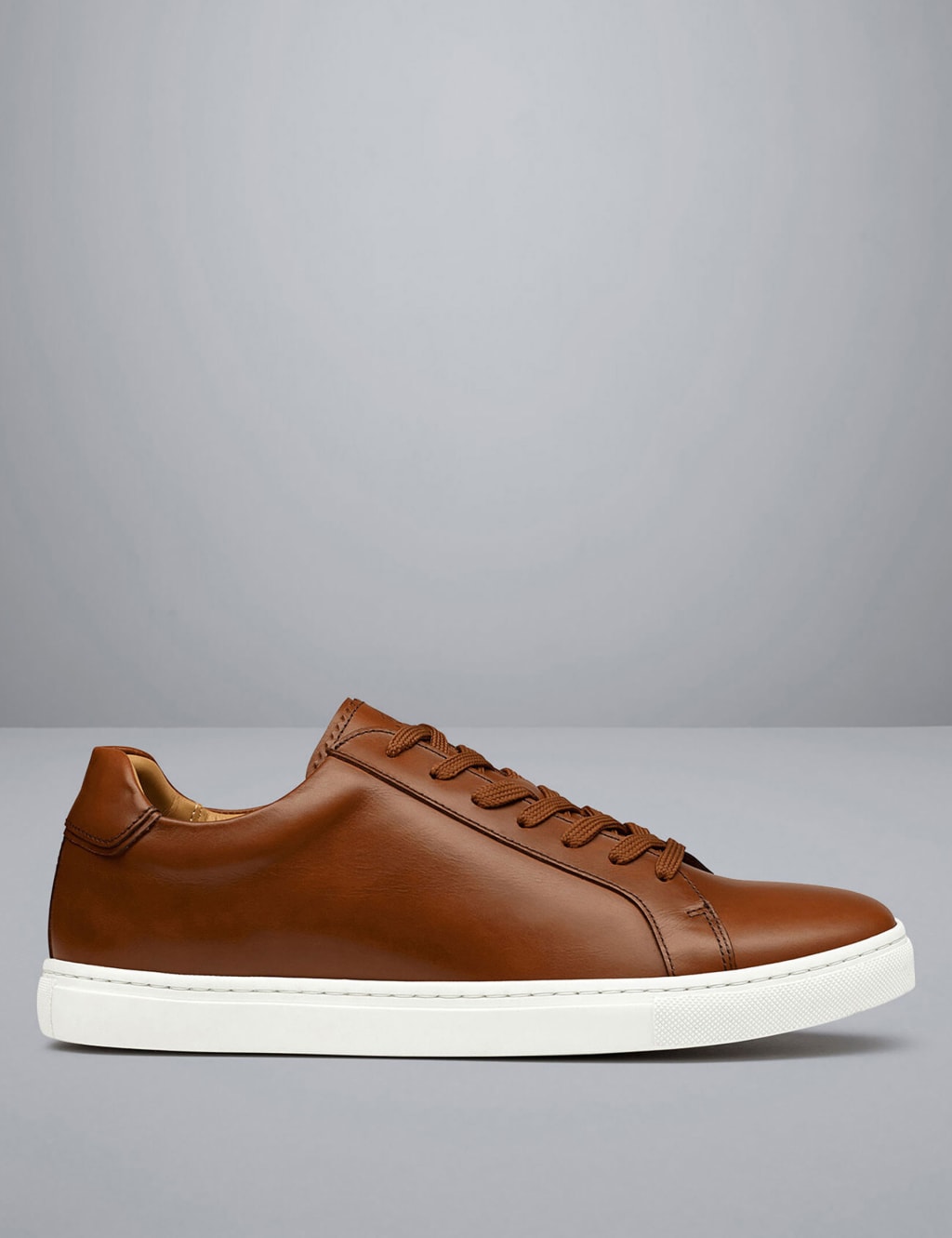 Leather Lace Up Trainers