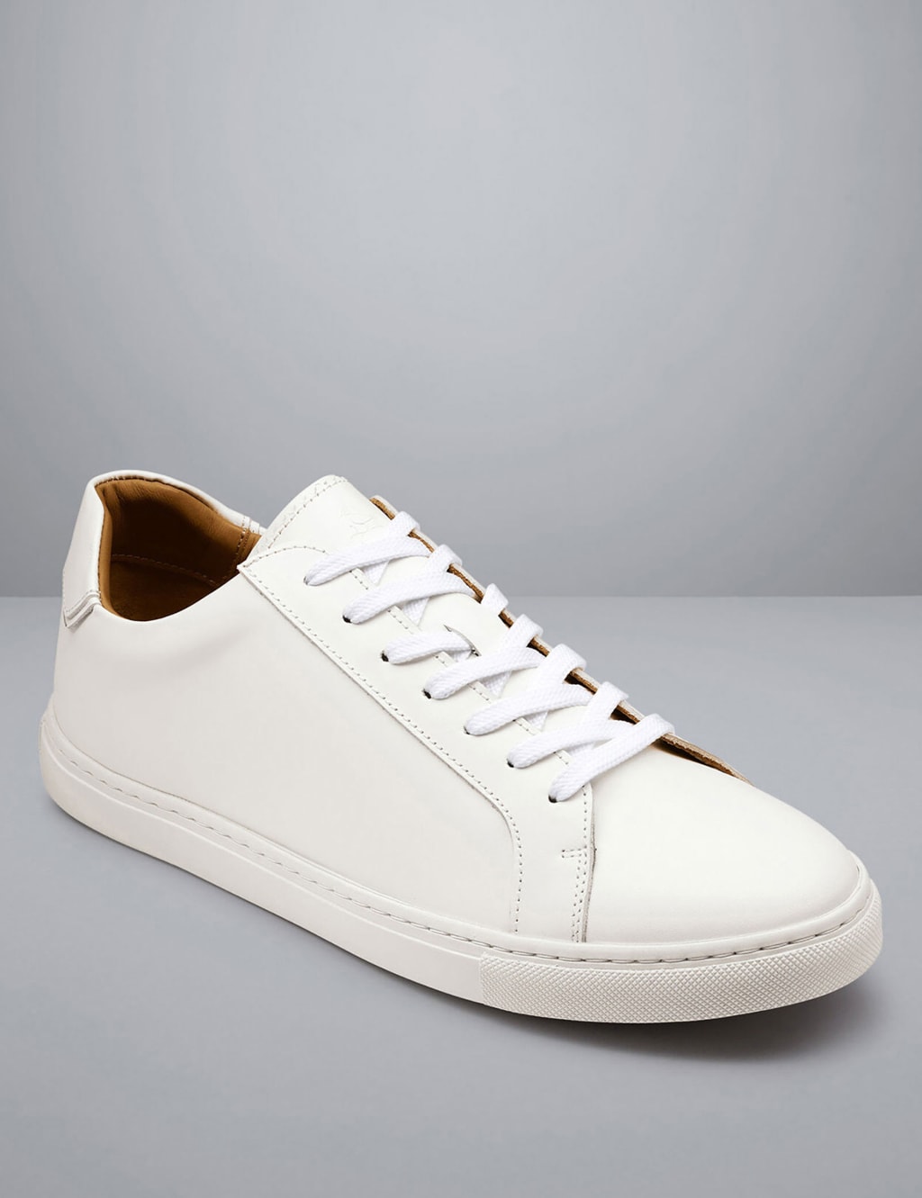 Leather Lace Up Trainers image 3