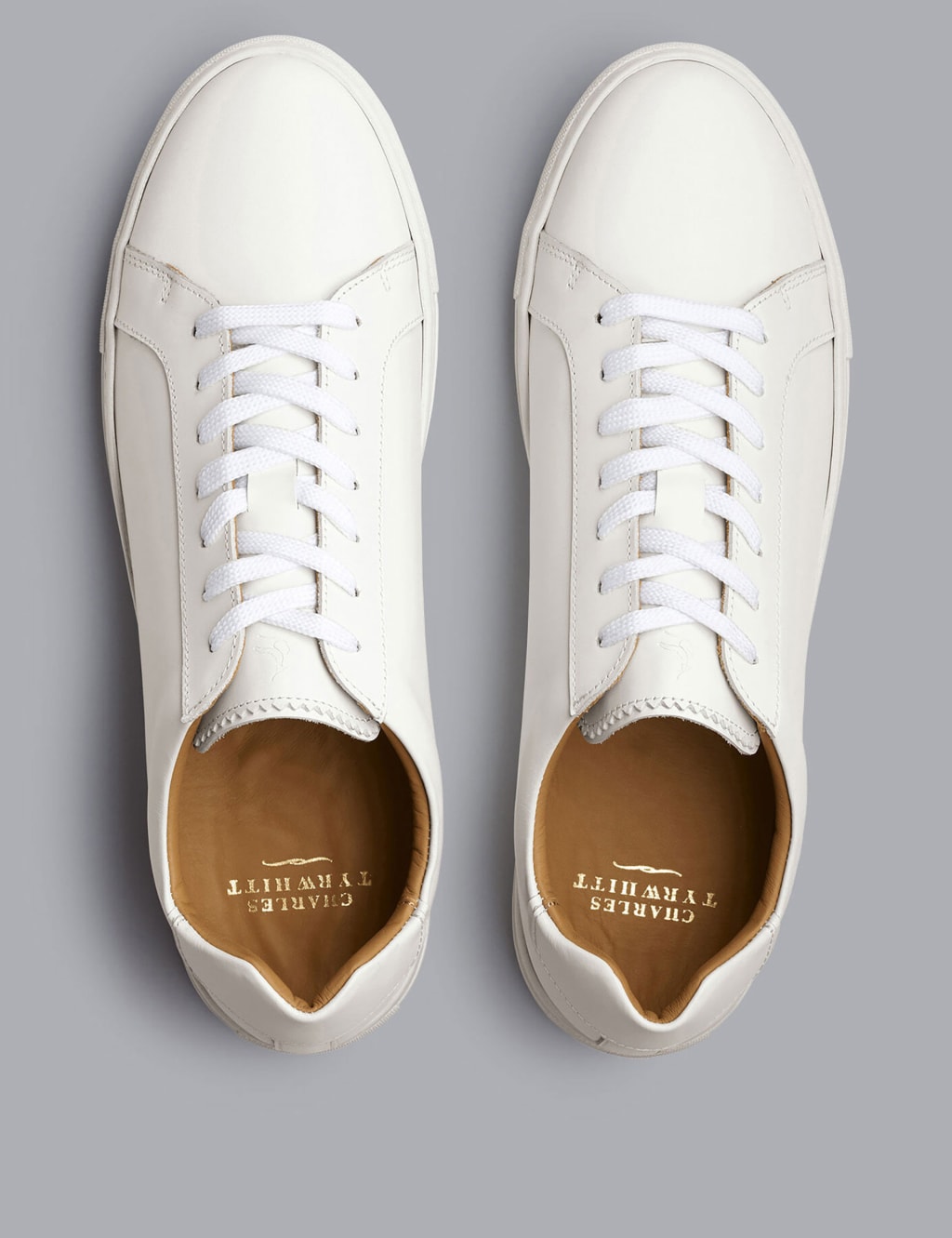 Leather Lace Up Trainers image 2