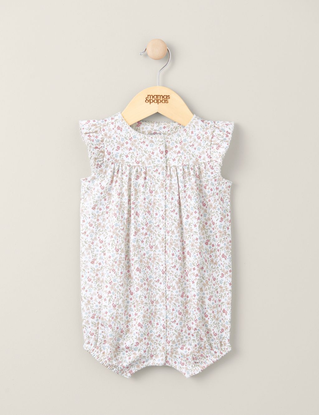 Pure Cotton Ditsy Floral Romper (7lbs-12 Mths)
