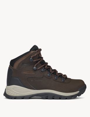 Columbia Womens Newton Ridge Plus Leather Walking Boots - 4 - Brown, Brown