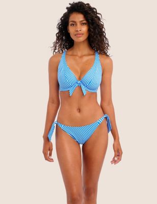 Freya Womens Beach Hut Tie Side Bikini Bottoms - XS - Blue Mix, Blue Mix