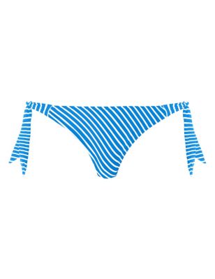 Freya Womens Beach Hut Tie Side Bikini Bottoms - L - Blue Mix, Blue Mix